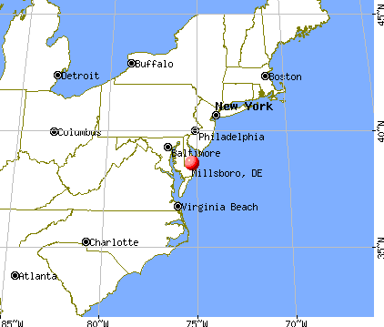 Millsboro, Delaware map