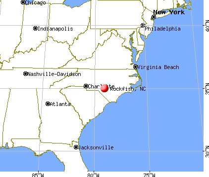 Rockfish, North Carolina map