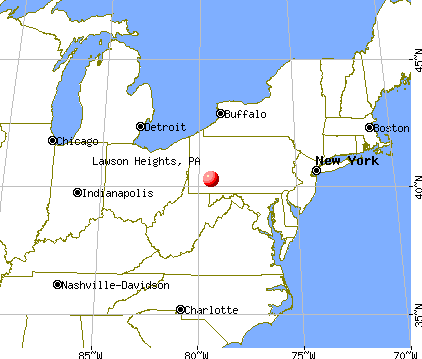 Lawson Heights, Pennsylvania map