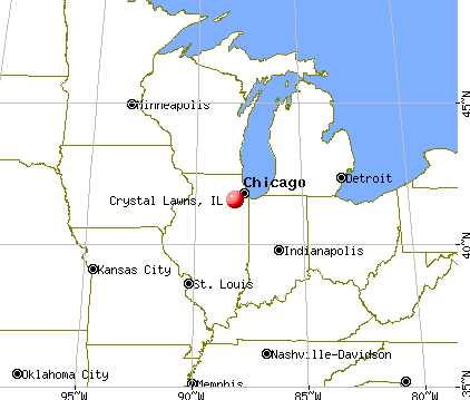 Crystal Lawns, Illinois map