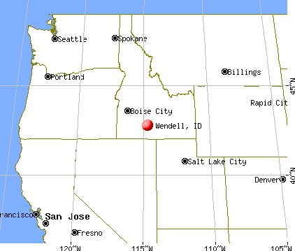 Wendell, Idaho map