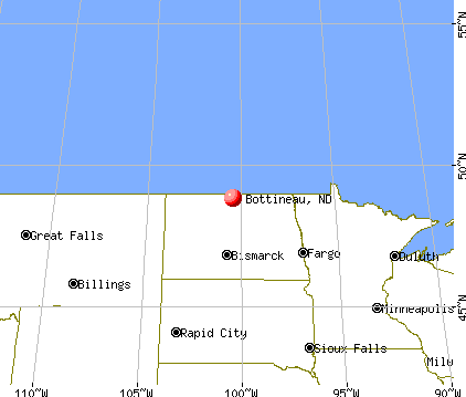 Bottineau, North Dakota map