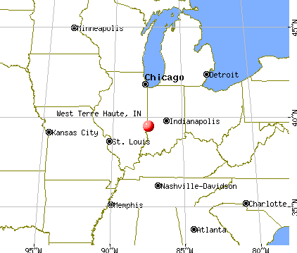 West Terre Haute, Indiana map