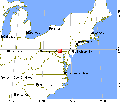Midway, Pennsylvania map