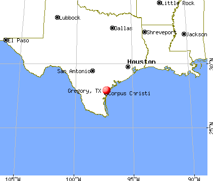 Gregory, Texas map
