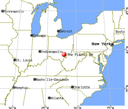 The Plains, Ohio map