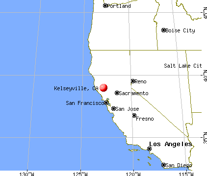 Kelseyville, California map