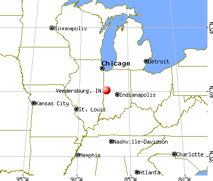 Veedersburg, Indiana map