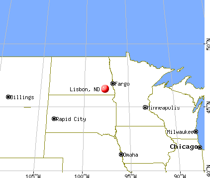 Lisbon, North Dakota map