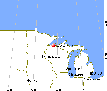 Washburn, Wisconsin map