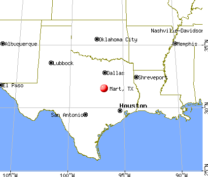 Mart, Texas map