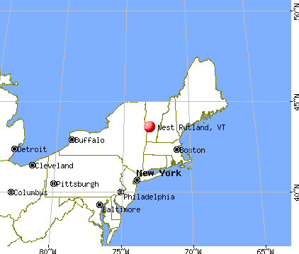 West Rutland, Vermont map