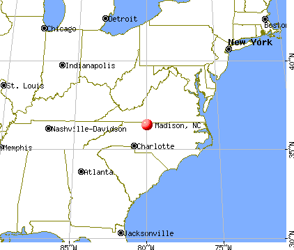 Madison, North Carolina map