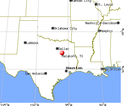 Malakoff, Texas map