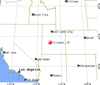 Fillmore, Utah map