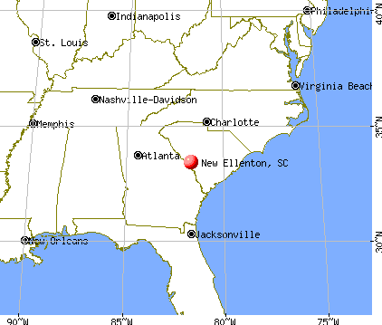 New Ellenton, South Carolina map
