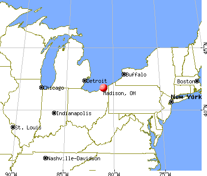 Madison, Ohio map