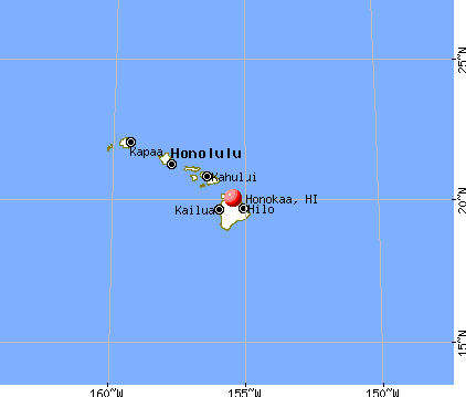 Honokaa, Hawaii map