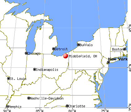 Middlefield, Ohio map