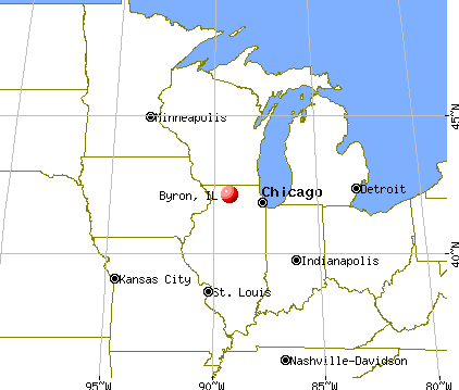 Byron, Illinois map