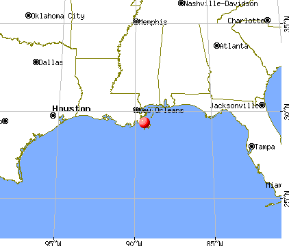 Boothville-Venice, Louisiana map