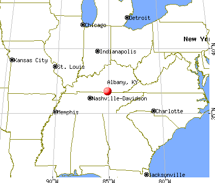 Albany, Kentucky map