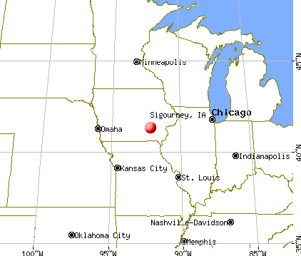 Sigourney, Iowa map