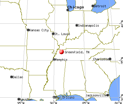 Greenfield, Tennessee map