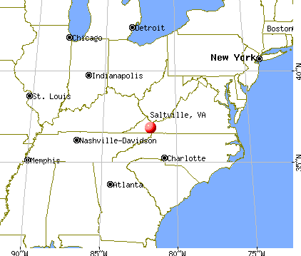 Saltville, Virginia map