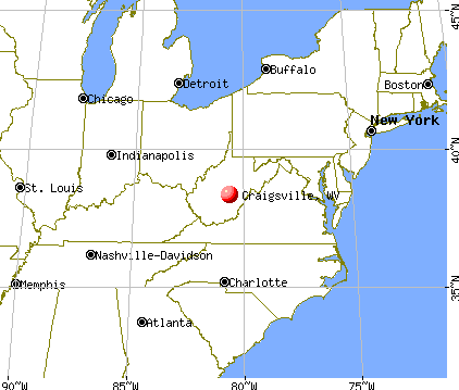 Craigsville, West Virginia map