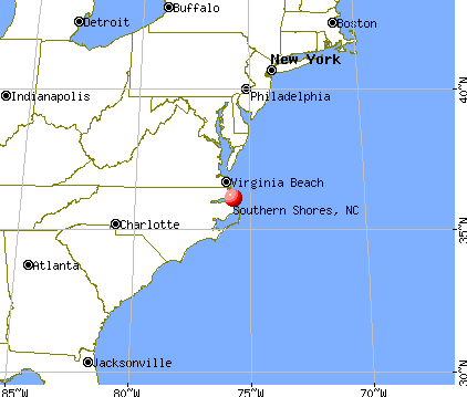 Southern Shores, North Carolina map