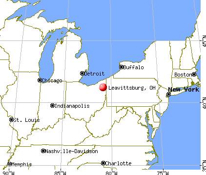 Leavittsburg, Ohio map