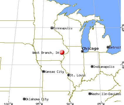 West Branch, Iowa map