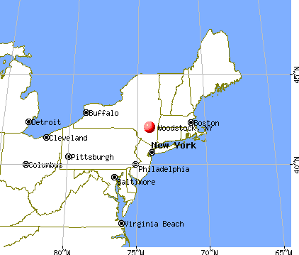 Woodstock, New York map