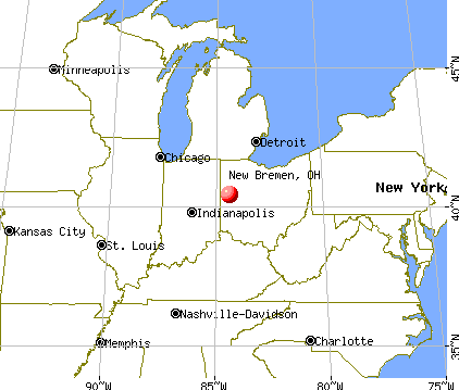 New Bremen, Ohio map