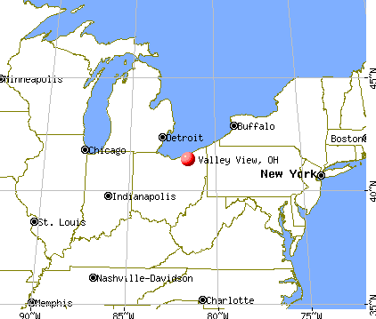 Valley View, Ohio map