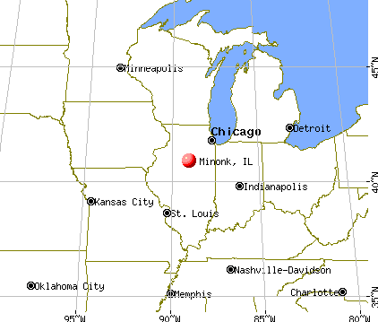 Minonk, Illinois map