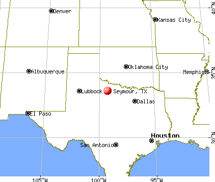 Seymour, Texas map