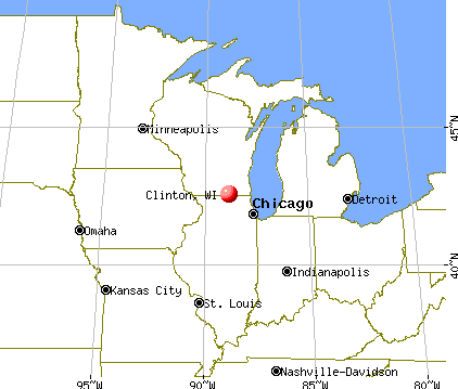 Clinton, Wisconsin map
