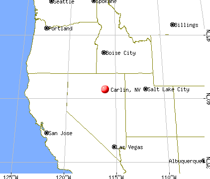 Carlin, Nevada map