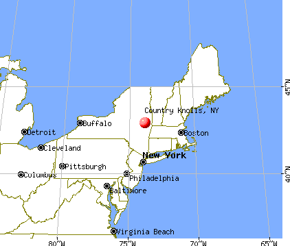 Country Knolls, New York map
