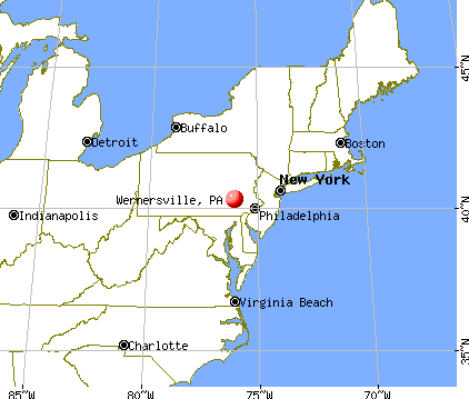 Wernersville, Pennsylvania map