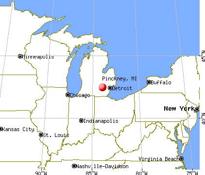 Pinckney, Michigan map