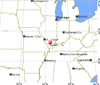 Sesser, Illinois map