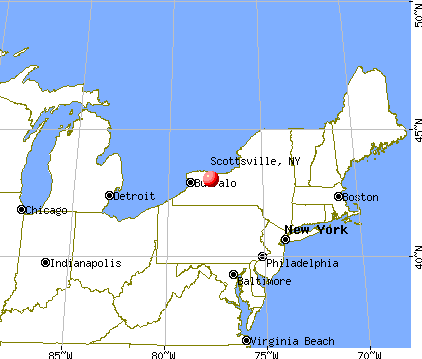 Scottsville, New York map