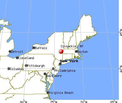 Coxsackie, New York map