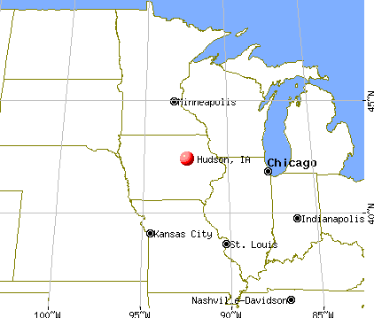 Hudson, Iowa map