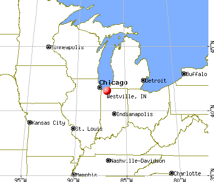 Westville, Indiana map