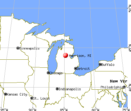 Harrison, Michigan map