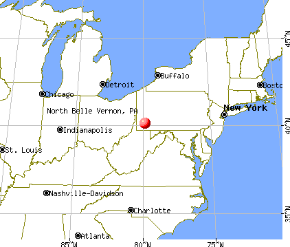 North Belle Vernon, Pennsylvania map